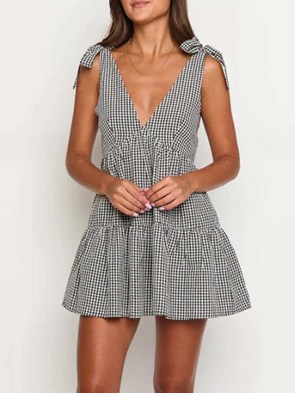 Black and White Gingham Dress NWOT